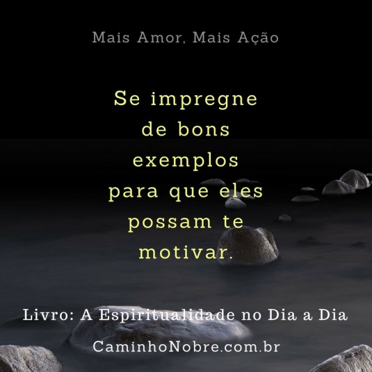 Se impregne de bons exemplos para que eles possam te motivar.