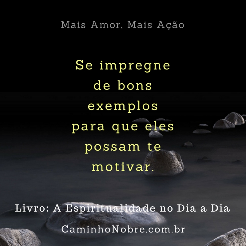 Se impregne de bons exemplos para que eles possam te motivar.