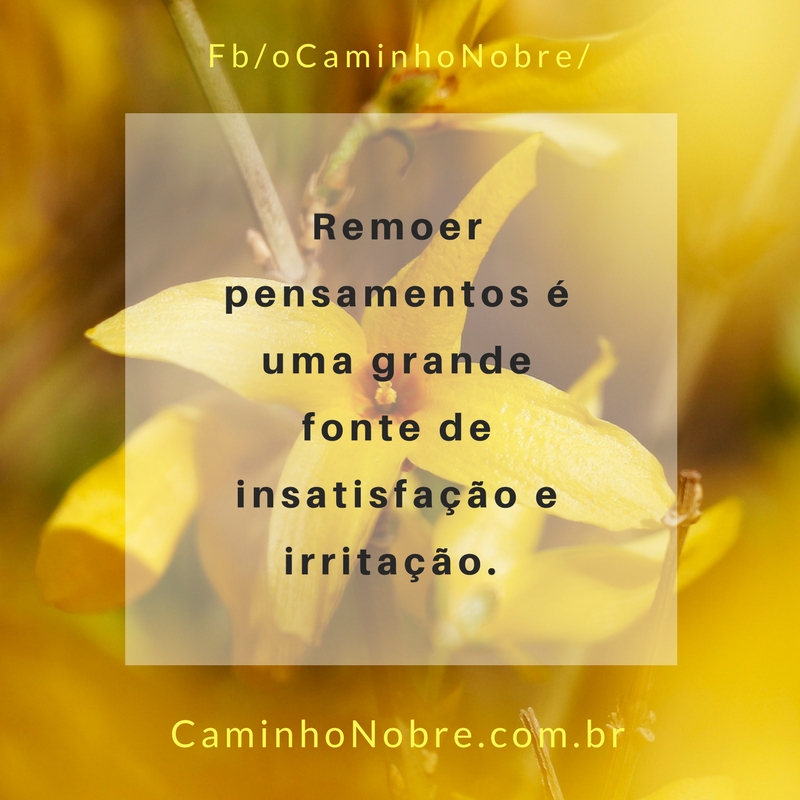 Remoer pensamentos é uma grande fonte de insatisfação e irritação