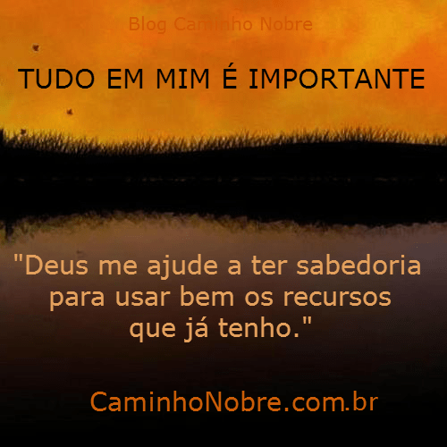 Tudo em mim tem valor.